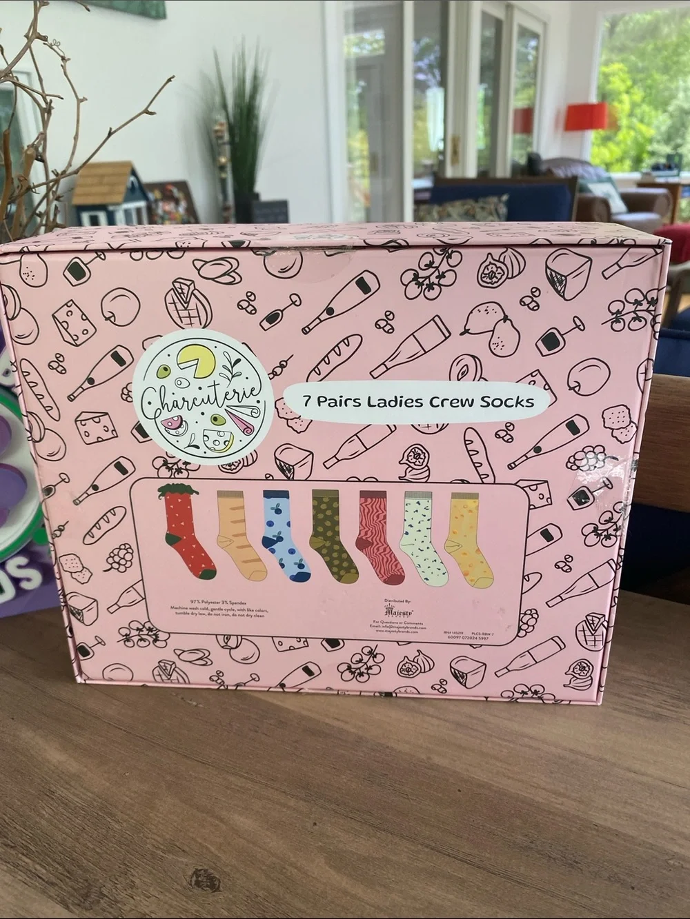Charcuterie Ladies Crew Socks Gift Set